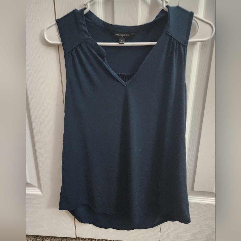 Navy Sleeveless Top